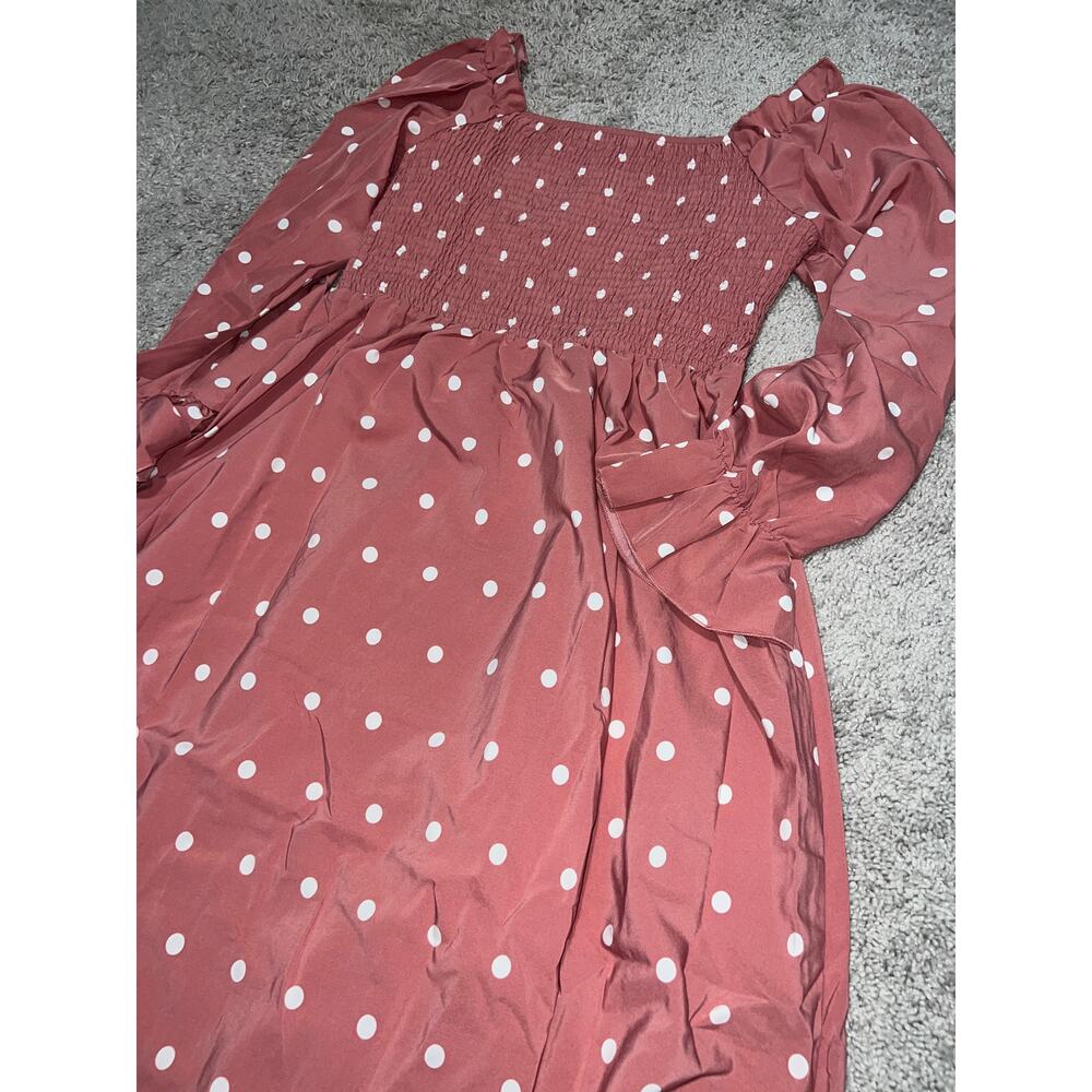 Pink Polkadot Womens Dress - Picture 5 of 6